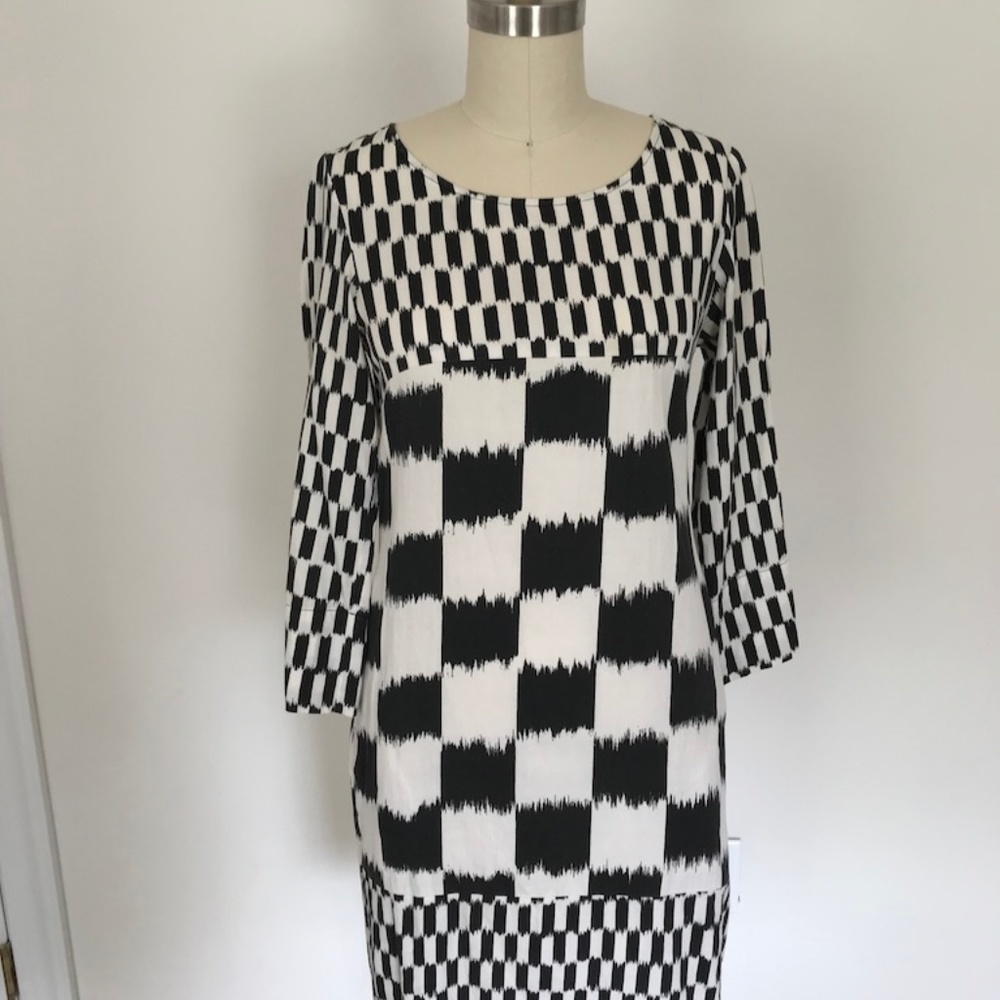 Marimekko Blk/Wh Print Cotton Dress SZ 32